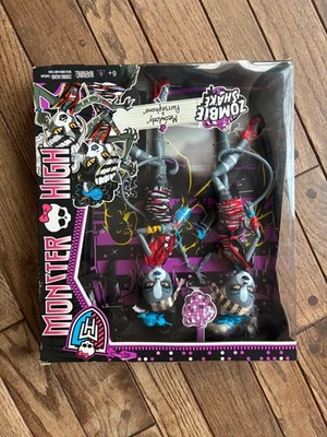 Monster High 2013 Meowlody & Purrsephone 娃娃 僵尸奶昔 未拆封 罕见 — 第 1/4 张图片