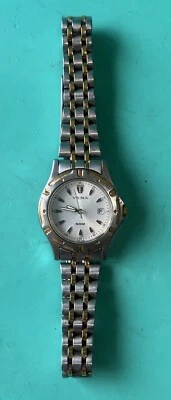 Reloj pulsera de acero estilo buzo aventurero YEMA para mujer fecha 50M dos tonos Foto 1 de 3