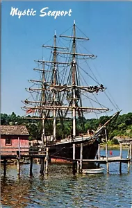 Mystic Seaport Joseph Conrad Square Rigger Boat Museum Connecticut Postcard 7S - Picture 1 of 2