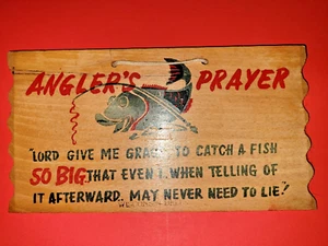 Colgador de pared vintage Lake Cottage pescadores oración marcado Wisconsin Dells - Japón - Imagen 1 de 5