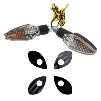 Intermitente adaptador de luz intermitente negro transparente con tallo de brújula para Honda CBR 600 Foto 1 de 4