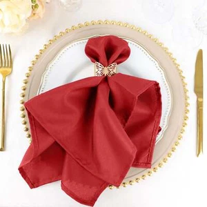 150 pcs 20x20" Polyester Napkins Wedding Party Table Decoration Supply Wholesale - Picture 1 of 260