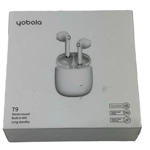 YOBOLA Wireless Earbuds, T9 Bluetooth, 5.1 Microphone New - Picture 1 of 3