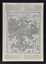 1917 Poates Map Denver Colorado Highland Park Overland Downtown Platte River