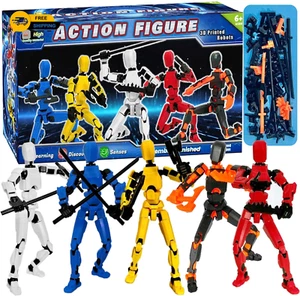 Juego de figuras de acción T13 Titan 13 ya montadas, impresas en 3D 13 robots (5 colores: - Imagen 1 de 8