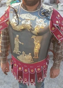 Armatura Medievale, Armatura Romana Muscolare Corazza, Pettorale Cavaliere con - Foto 1 di 5