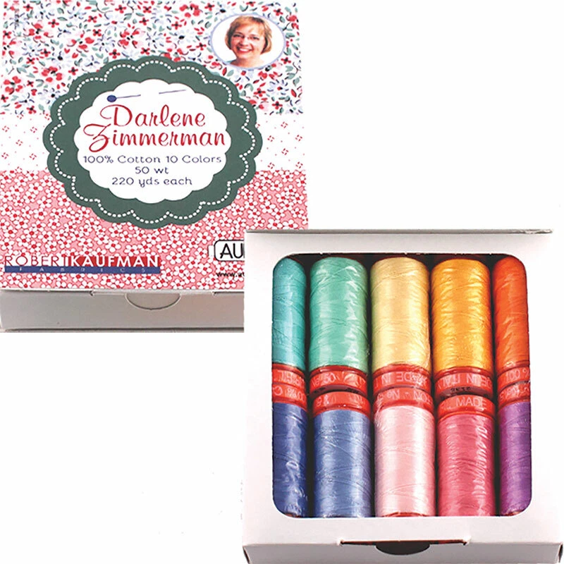 Moda AURIFIL THREAD 50wt DARLENE ZIMMERMAN Fig Tree 10 SPOOLS 100% Cotton 220 - Image 1 of 1