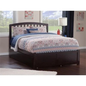 AFI Richmond Full Solid Wood Platform Bed with Twin Trundle in Espresso - Picture 1 of 9