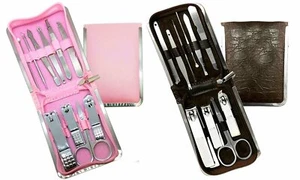 Stainless Steel Manicure and Pedicure Tool Kit with Foldable Pouch (11-Piece) - Picture 1 of 7