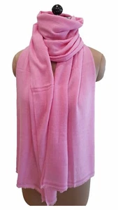 Nuevas bufandas/envoltura/chales 100 % lana espina de arenque rosa y azul para mujer/damas - Imagen 1 de 12