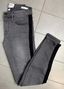 Frame Denim Le High Skinny Jeans Damen 25 grau Smoking Samt High Rise Denim - Bild 1 von 7