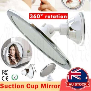 360°Anti-Fog Shower Mirror Fog Free Suction Cup Shower Shaving Mirror with Stand - Picture 1 of 12