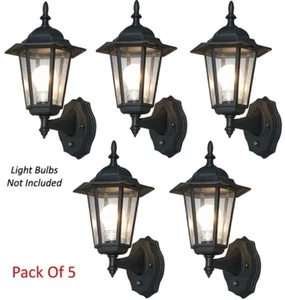 Pack Of 5 Outdoor Wall Lighting Systems With Smart Photocell Sensors - Picture 1 of 6