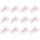 20pcs Triangle Cake Boxes White Pastry Containers for Shop Party Bakery Carrier
