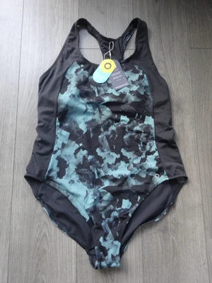 M&S GOODMOVE GREY MIX SUN SMART SECRET SLIMMING SWIMMING COSTUME SIZE 20 REG - Image 1 of 4