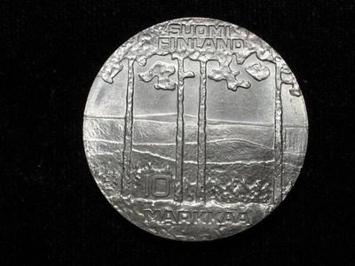 1975 FINLAND SILVER 25 MARKKAA * ORIGINAL PACKAGING & COA * .500 SILVER * KM 54 Foto 1 de 4