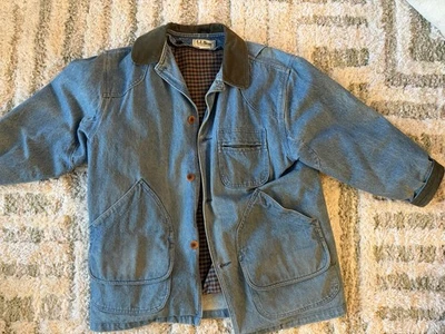 LL Bean Denim Barn Coat Vintage Men’s Large Vintage Freeport Maine Chore Jacket - Image 1 of 4