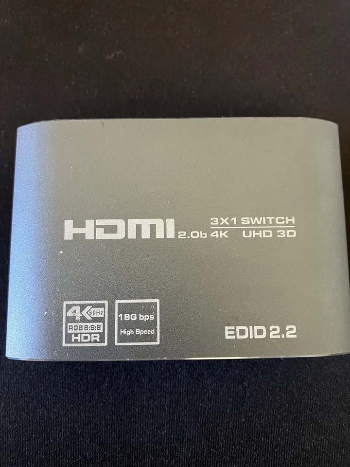 3 IN/1 OUT HDMI Switch AUTO-SELECT  4Kx2K @60Hz / 8:8:8/ USED - Image 1 of 1