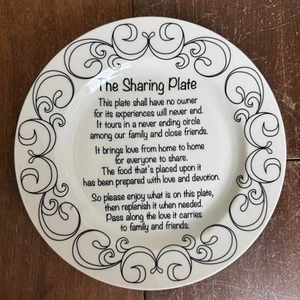 Home Essentials The Sharing Plate Decorative Gift Tradition 10.5 Inch Plate - Picture 1 of 3