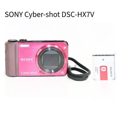 Sony Cyber-shot DSC-HX7V Red Compact Digital Camera 16.2MP 10x Optical Zoom - Image 1 of 4
