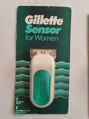 Gillette Sensor for Women Vintage 1992 Razor Green Sealed Package Trial Razor - Image 1 of 2
