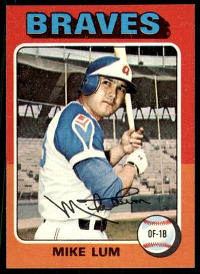 1975 TOPPS MIKE LUM ATLANTA BRAVES #154 - Image 1 of 2