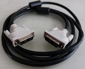 HB Digital Anschlussleitung DVI-D Dual Link PC Monitor Schwarz Weiß 175 cm - Afbeelding 1 van 3