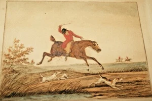 CHASSE AU RENARD CARLE VERNET FOX HUNTERS N°5 GRAVURE 1838 ENGRAVING R3829 - Picture 1 of 2