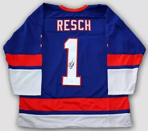 GLENN CHICO RESCH SIGNIERT NEW YORK ISLANDERS TRIKOT NHL STAR AUTOGRAMMIERT + JSA COA - Bild 1 von 2