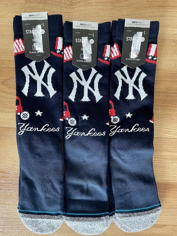 Lot Of 3 Stance New York Yankees Landmark Crew Socks Men's Size Large 9-13 NWT Cover
