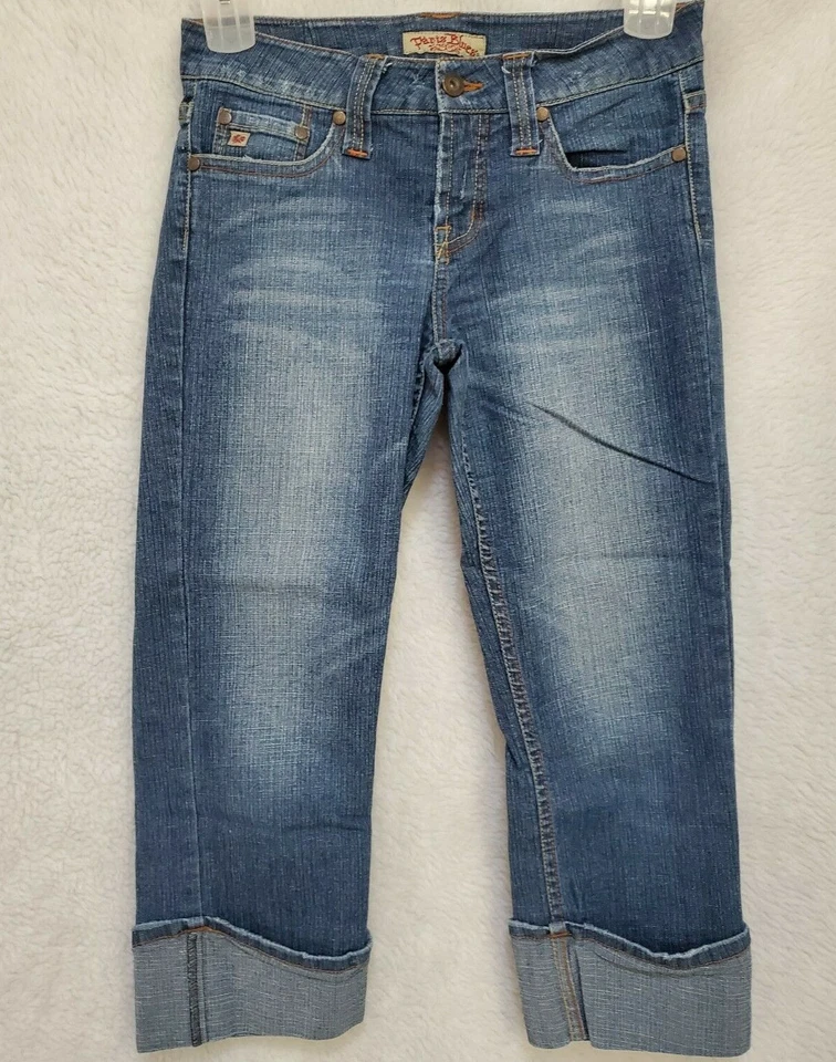 Pantalones de mezclilla capri Paris Blues para mujer talla 5 azules Foto 1 de 4