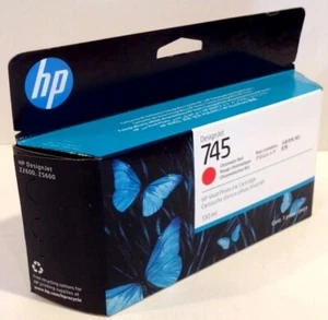 GENUINE SEALED HP 745 Chromatic Red INKJET F9K00A DESIGNJET Z2600 Z5600 2023 - Picture 1 of 1