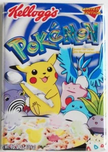 Pokémon Vintage Caja de Cereales IMÁN 2"" x 3"" Refrigerador o Casillero - Imagen 1 de 3