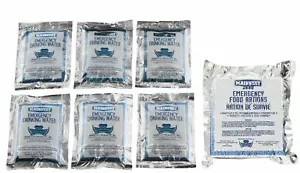 Emergency Food and Water, 3600 calorie bar and water pouches - Picture 1 of 1