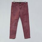 CPO Provisions Skinny Jeans Red Button & Zip Closure Denim Size 33-32