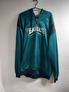 Felpa con cappuccio Eagles 2XLT verde nera NFL abbigliamento squadra Philadelphia pullover - Foto 1 di 7