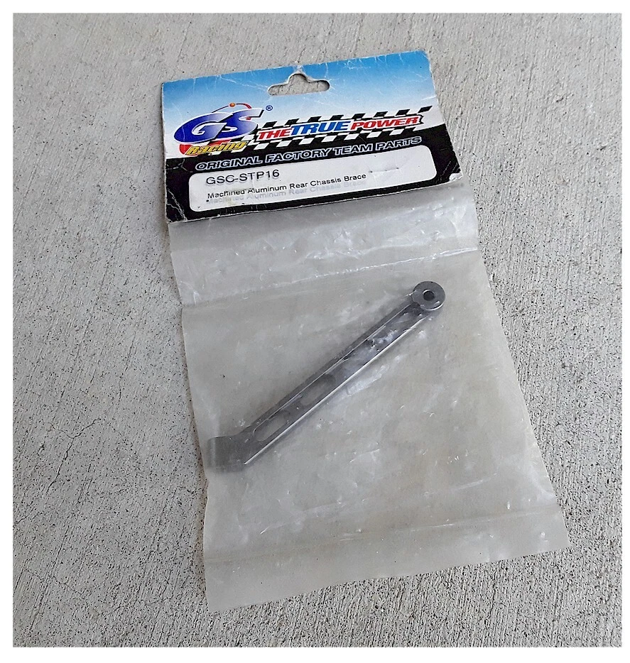 Coche de radiocontrol vintage GS Racing GSC-STP16 aluminio chasis trasero soporte Storm Pro OldStok Foto 1 de 1