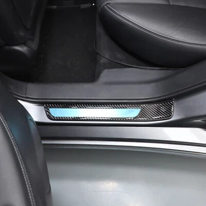 4PCS Carbon Fiber Outer Sill Scratch Resistant Trim Kit For Infiniti Q50 2015-22 - Picture 1 of 12
