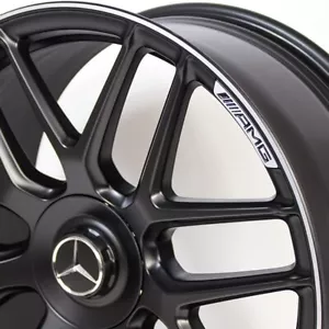 1x 154mm Black Centre Cap For Mercedes C63 Style Wheels + S Class 2012-2018 - Picture 1 of 8