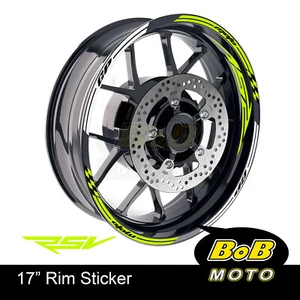 17 in Wheel Sticker Decals Stripe For Aprilia RSV1000 R RSV Mille R 04-10 09 - Picture 1 of 11