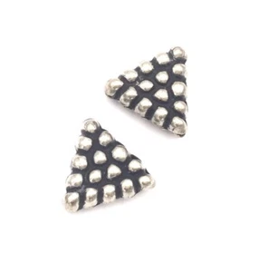 Triangle crafted Bali Sterling Silver .925 with Design Bali Silver Beads - Picture 1 of 4