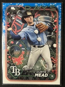 2024 Topps Holiday Curtis Mead Rookie H53 Holiday Variation Top Hat - Picture 1 of 2
