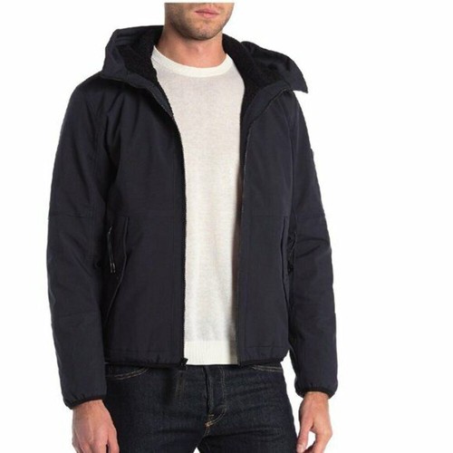 Cappuccio Sherpa Michael Kors Uomo Morbido Foderato Nero Piccolo NUOVO CON ETICHETTA