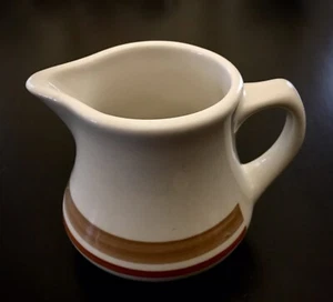 Vintage Homer Laughlin China Milchkännchen, rot und braun gestreift Lg Milchkännchen - Bild 1 von 6