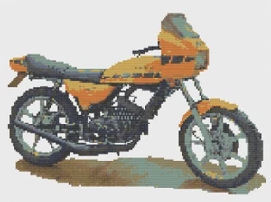 Patrón de punto de cruz de Florashell - motocicleta Laverda LZ1 - Imagen 1 de 1
