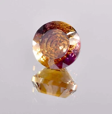 Flawless Natural 15 x 15 Bi-Color Bolivia Ametrine Untreated Gems GIT Certified - Image 1 of 4