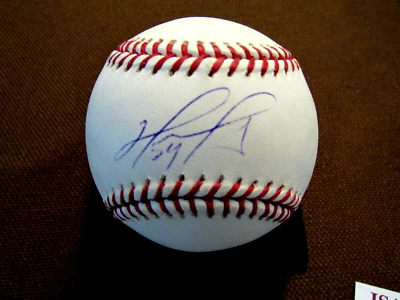 DAVID ORTIZ 2004 WSC RED SOX HOF SIGNED AUTO 04 WS GAME OML BASEBALL JSA BEAUTY - Image 1 of 3