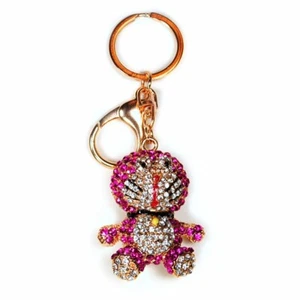 LLAVERO ROSA DORAEMON ESTRÁS Llavero Cristal Brillante Dibujos Animados Manga Gato - Imagen 1 de 3