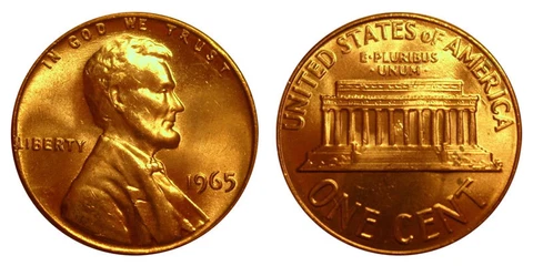 1965 P LINCOLN CENT  - BU Cover