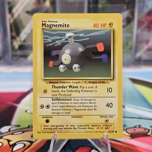 Magnemite 53/102 Set Base Illimitato Vintage WOTC 1999 LP - Foto 1 di 2